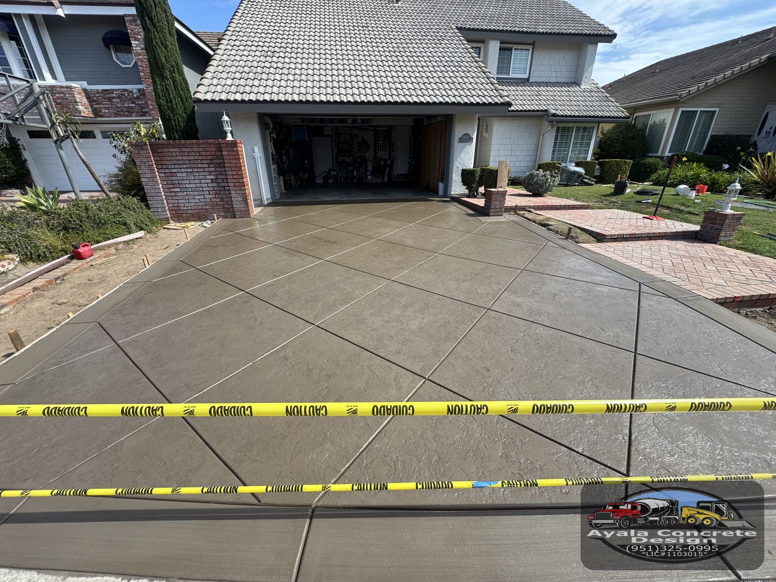 Stamped residential driveway — 26