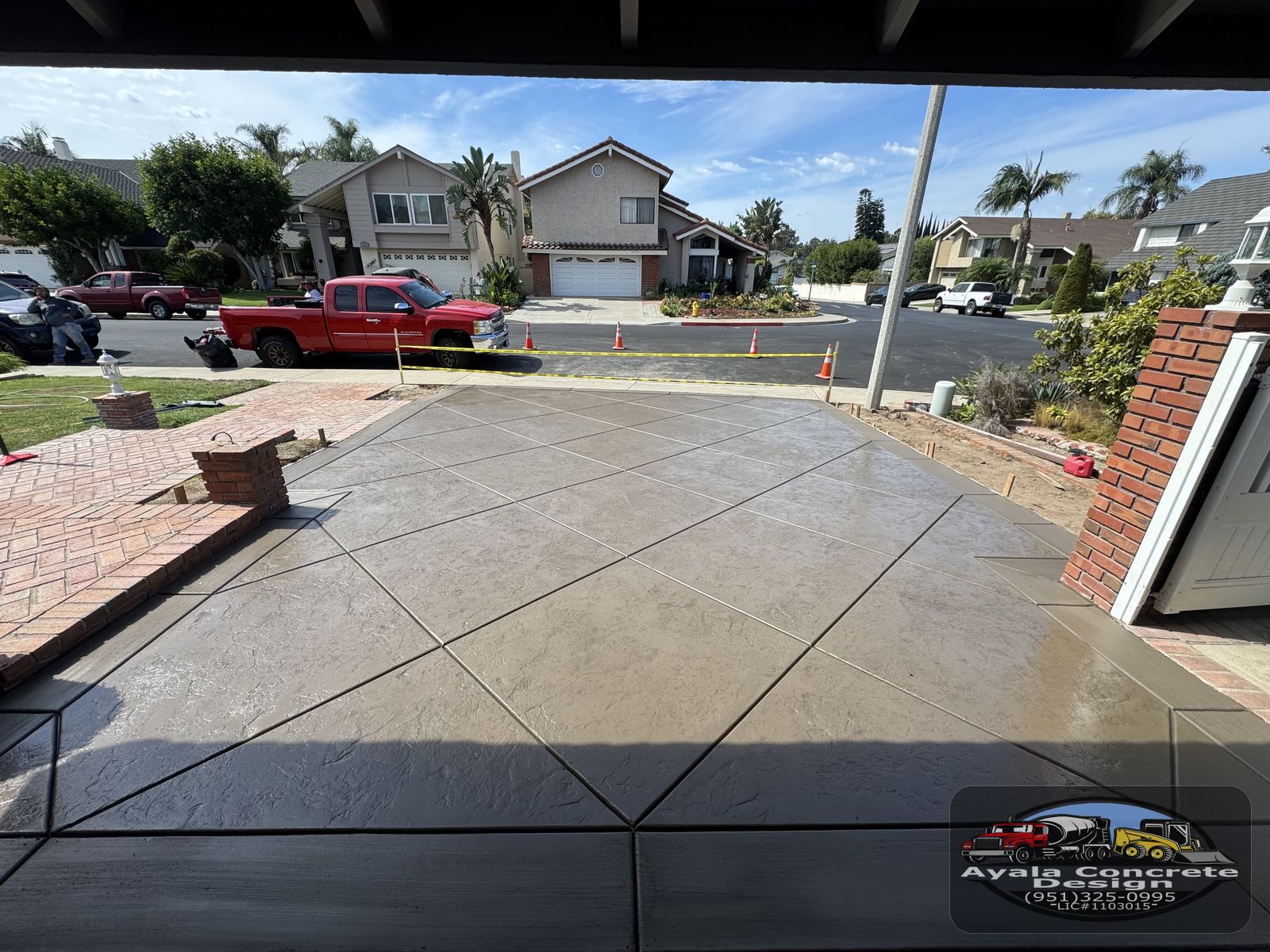 Stamped residential driveway — 25