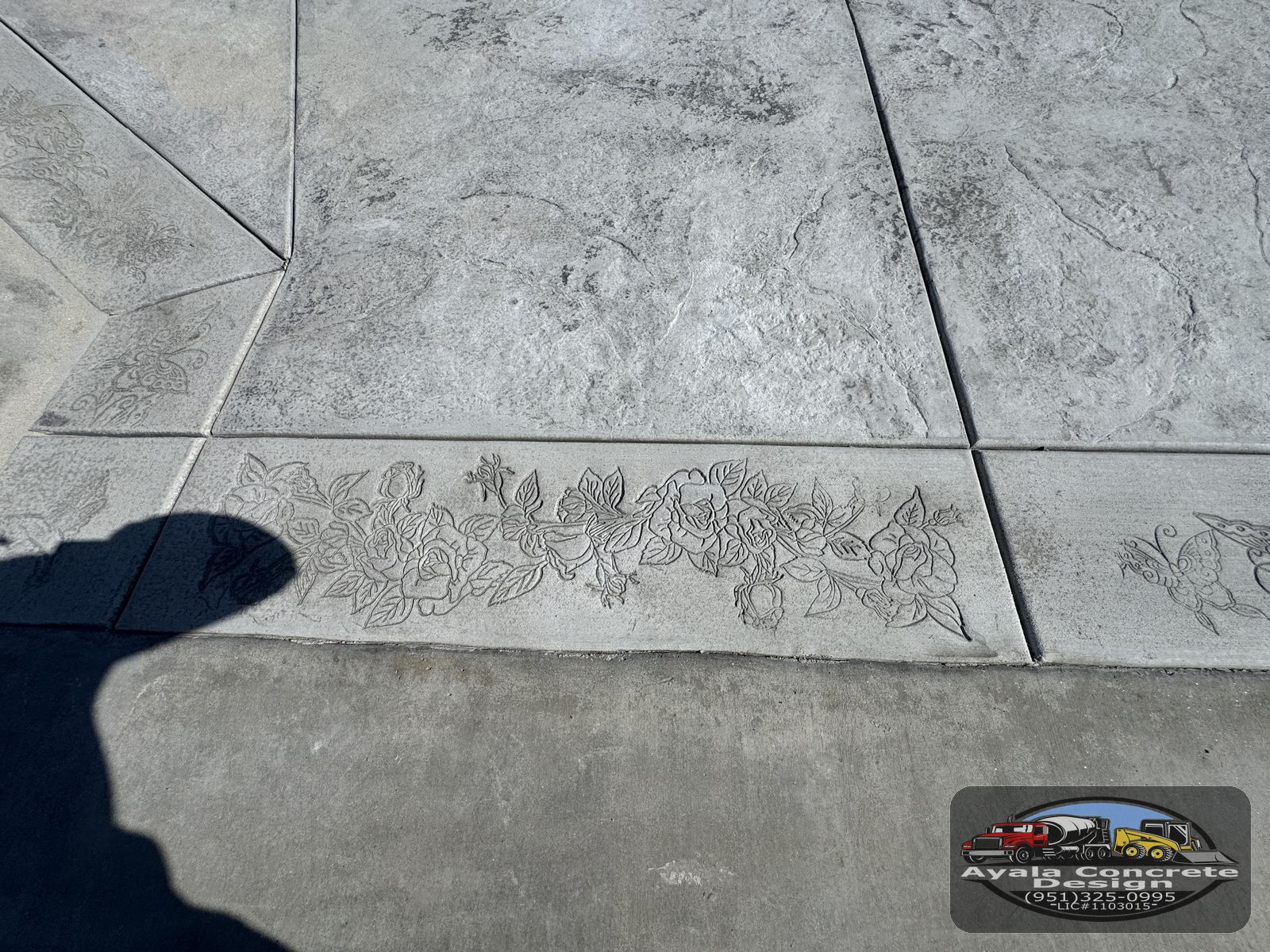 Floral-stamped driveway — 3